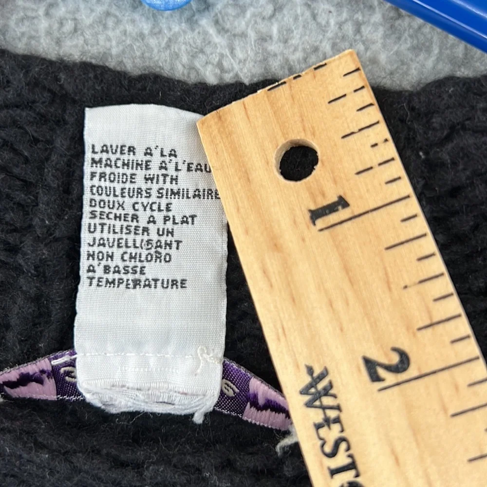 Free People‎ Button Down Cardigan Sweater Womens Medium Black Soft Stretch Fall - Picture 9 of 12